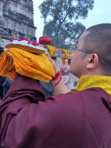 Ga Lhakhang Rinpoche at Kagyu Monlam in Bodhgaya 2023
